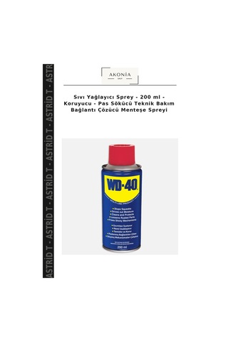 Sıvı Yağlayıcı Sprey - 200 Ml - Koruyucu - Pas Sökücü Teknik Bakım Bağlantı Çözücü Menteşe Spreyi