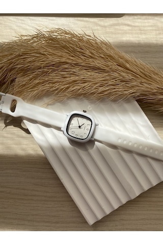Retro Minimal Vintage Deri Kordon Kadın Kol Saati Silikon Model Bb0082 Gümüş