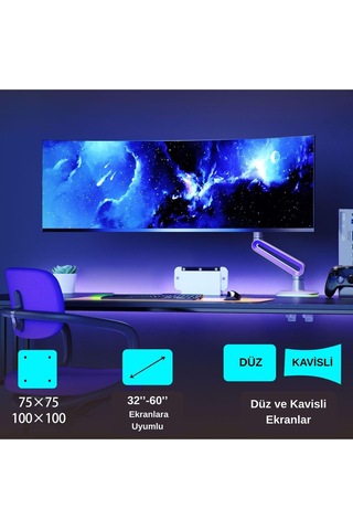 North Bayou Nb-f6 Rgb Gaming Monitor Kolu 32-60 İnç Uyumlu