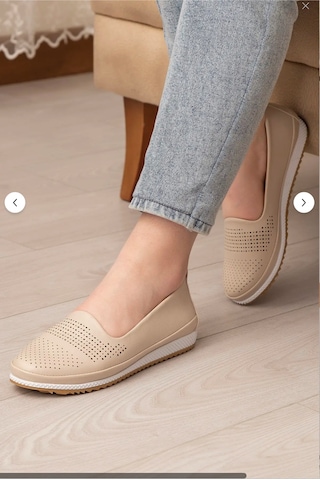 Liarca Kadın Ortopedik Delikli Comfort Günlük Ayakkabı Bej