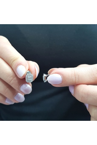 Lova 0,32 Karat Baget Pırlanta Küpe - 3040105