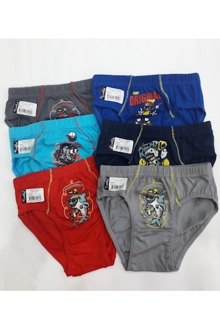 Tutku 0138 Erkek Çocuk Karışık Renkli Slip Külot 6 Adet 001