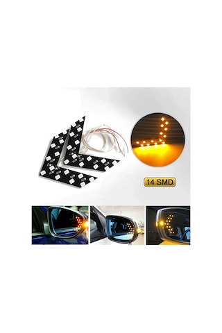 Renault R25 Uyumlu Ayna Gündüz Ledi Sinyal Gösterim 14 Ledli Amber