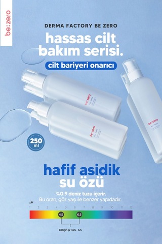 Derma Factory Hassas Ciltler İçin Onarıcı Tonik Derma Factory Be Zero Mild Toner 250ml