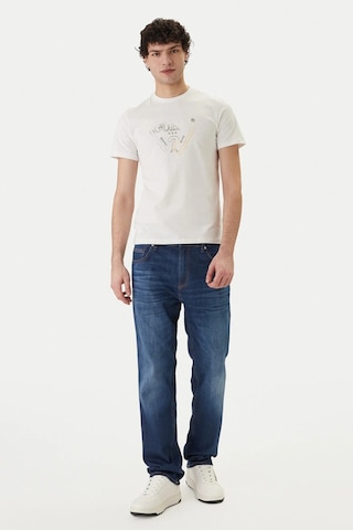 Guess Bisiklet Yaka Kısa Kollu Üçgen Hd Çok Renkli Erkek Beyaz T-shirt M6gı11k2992-g011 Beyaz