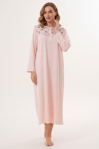 Mecit Pijama Mecit 6207 Pudra Büyük Beden Kadın Gecelik Pudra