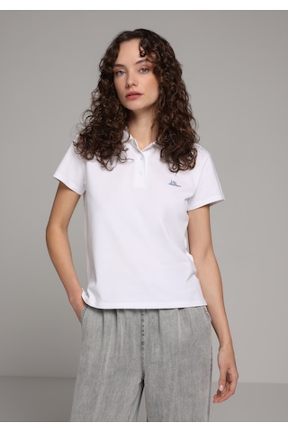 Colin's Colins Regular Fit Polo Yaka Nakışlı Kadın Beyaz Kısa Kol Tişört Cl1079949 Q1.v2 Wht