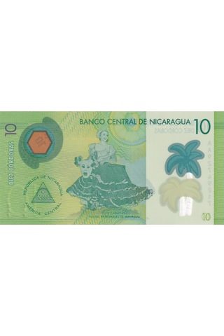 Nikaragua, 10 Cordoba 2022 Çil Polimer