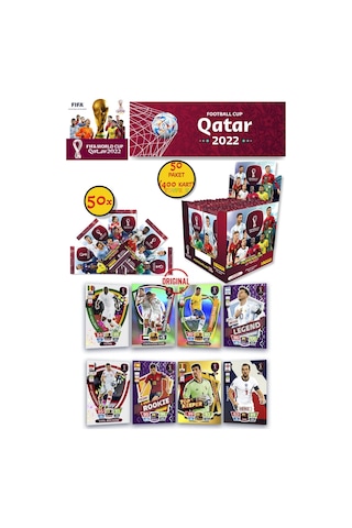 Dünya Kupası Panini Fıfa 2022 Adrenalyn Xl Qatar World Cup Trading Kartı 50 Paket 400 Kart