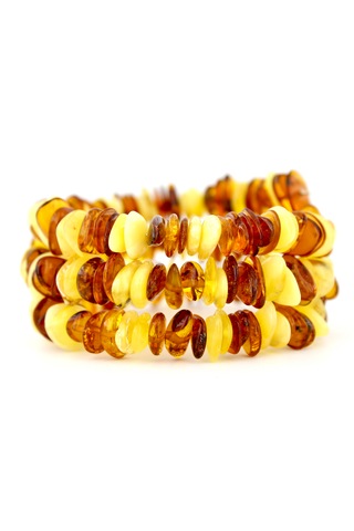 Kehribar Bileklik Amorf Tasarım Ambergold Blk23-126 Çok Renkli