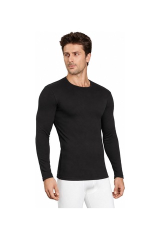Doreanse Erkek Termal Bisiklet Yaka Uzun Kol T-shirt 2965p Siyah