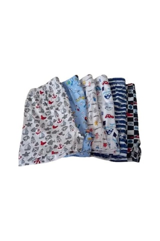 Tutku 0254 Erkek Çocuk Empirme Desenli Boxer 6 Adet