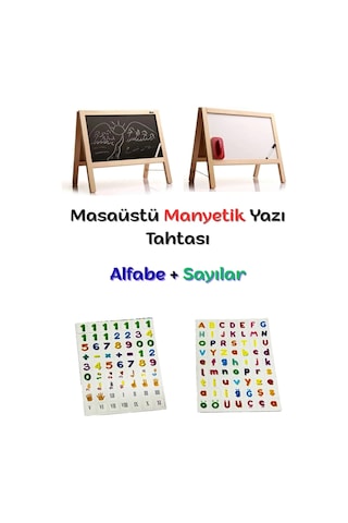 Masa Üstü Mini Manyetik Yazı Tahtası Ahşap