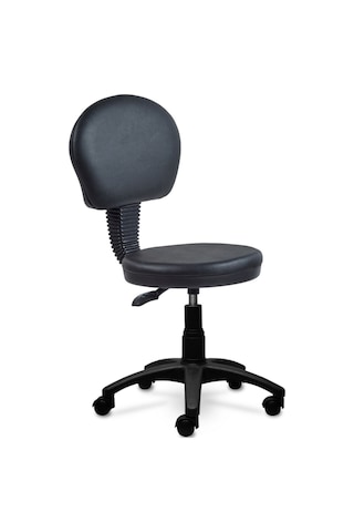 Ofiscombin Ofis Büro Döner Tekerli Amortisörlü Arkalıklı Yüksek Sırtlı Bar Taburesi Siyah Deri 00047499600