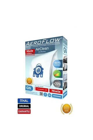 Miele Uyumlu Hyclean Gn Tipi Toz Torbası 4 Adet+Filtre