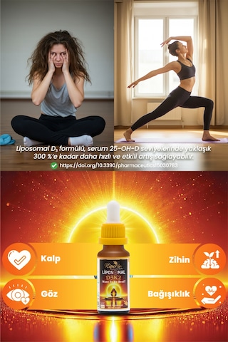 Kiperin Lipozomal D3 K2 Vitaminleri Mk4 Ve Mk7 & Çok Yüksek Biyoaktif 365 Günlük Akıllı Gıda Takviyesi