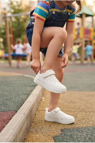 Fort Cool Foor Rahat Esnek Sneaker Kız Çocuk Spor Ayakkabı Beyaz