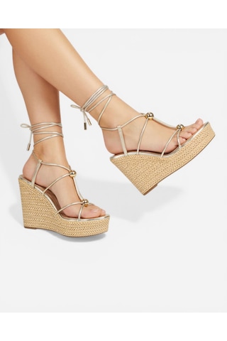 Steve Madden Tulym-r Gold Kadın Sarı Topuklu Sandalet Tulym-r