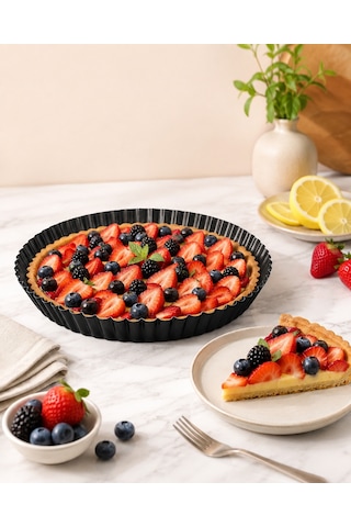 Fisko Tart Kalıbı 28 Cm Siyah