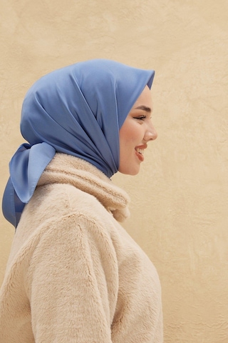 Silk Home Düz Shiny Eşarp - Kot Mavi - Kot Mavi