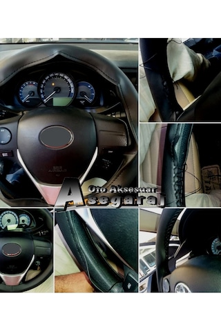 Opel Vectra B Kasa Uyumlu Dikmeli Direksiyon Kılıfı Soft Siyah Kırmızı Ipli