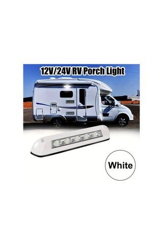 Boatshop1 Beyaz Yüksek Kaliteli 12v 24v Led Karavan Duvar Lambası Çok Renkli Abs Dış İç Aydınlatma Rv Veranda