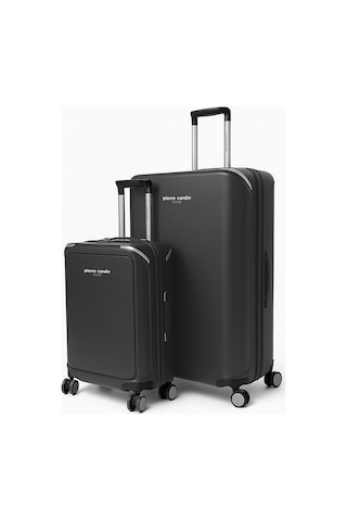 Pierre Cardin Büyük Ve Kabin Boy 2'li Set %100 Polipropilen Valiz Siyah 04pc7090 Siyah