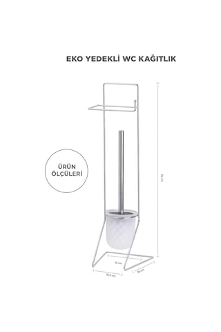Okyanus Home Krom Yedekli Wc Kağıtlık ve Wc Fırçalık AKB-849