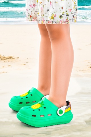 Kiko Kids Twg 755-1 Plaj Havuz Eva Kız Çocuk Terlik Yeşil