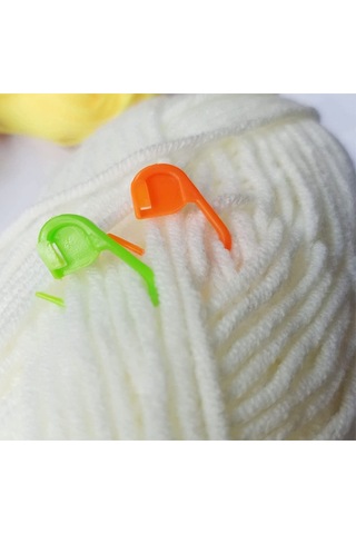 200 Ad Ilmek Sabitleyici Ip Tutucu Plastik Çengelli Iğne Örgü Set