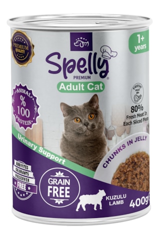 Spelly Kuzulu Yetişkin Kedi Maması Konserve 12 x 400 G