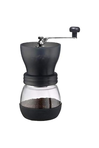 Kahve Değirmeni Öğütücü 2 Hazneli Filtre Kahve Siyah