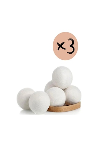 Ecoball 3 Adet Yün Kurutma Topları Doğal Yumuşatıcı Çamaşır Kurutma Makinesi Kurutma Topu Renkli
