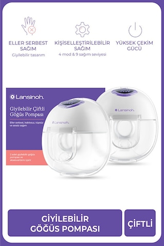 Lansinoh® Giyilebilir Çiftli Göğüs Pompası