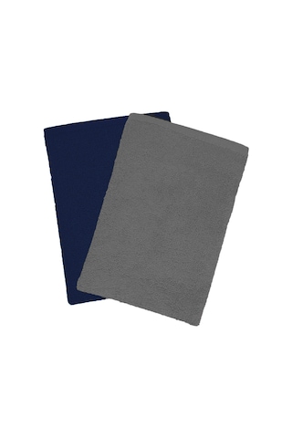 2 Li Lüks El Yüz Havlu Seti 50x90 Cm %100 Pamuklu Gramajlı Grinja Lacivert