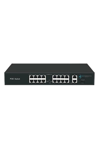 Ods 16port Poe 200w 2-uplink 10/100 Yönetilemez Switch 08ods-16p2u-200