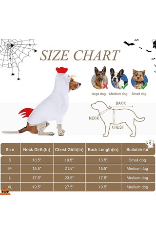 Küçük Orta Boy Evcil Hayvanlar İçin Köpek Cadılar Bayramı Tavuk K