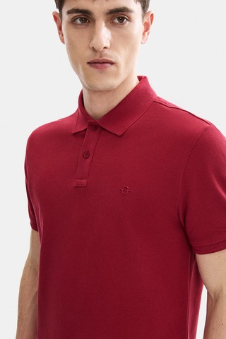 Backandbond Bordo Regular Fit Örme Polo Yaka Tişört