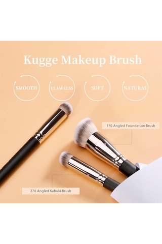 Youtek "profesyonel Fondöten Ve Kapatıcı Fırçası Seti - Sıvı, Krem Ve Pudra İçin Yoğun Kıllı 2'li Makyaj Fırçası"