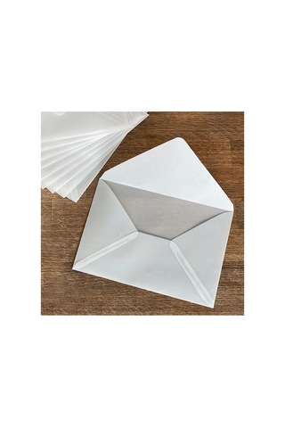 Lexroo Beyaz Transparan Zarf, 13x18 Cm 10 Adet