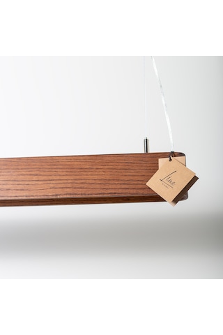 Soft Ceviz Modern Ahşap Aydınlatma - Minimal Led Sarkıt Avize Ceviz Ahşap