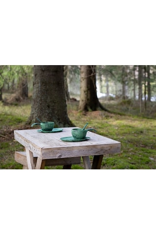 Kupilka Slow Down Bardak Tabak Kaşık Set Yeşil Mz Yeşil