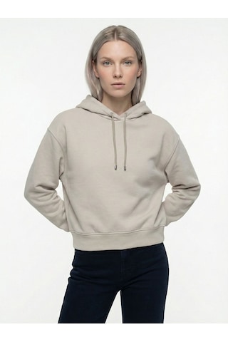 Regular Fit Kadın Sweatshirt Bej
