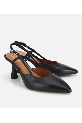 Hotiç Kadın Deri Siyah Bilek Detaylı Arkası Açık Kısa Topuklu Stiletto 01ayh322170a100 01ayh322170a100 Siyah