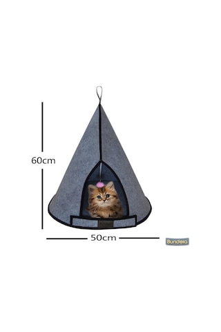 Bundera Cat Tower Kedi Köpek Evi Çadırı 60 x 50 CM