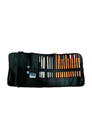 Rulo Kalemlik Eskiz Seti Lyra Rembrandt Aquarell Kuru Boya Kalem Eskiz Set