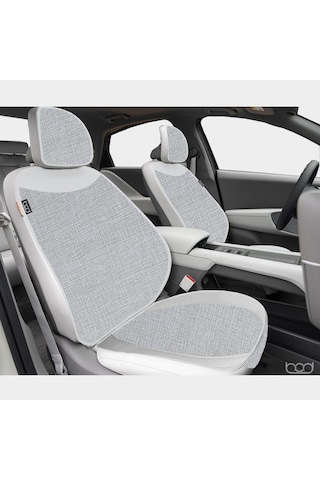 Bod Keten Terletmez Oto Koltuk Minderi Seti Koltuk Koruma Kılıfı Yalı Serisi Ön Arka Set Gri