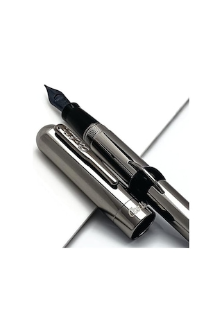 Conklin Mark Twain Gunmetal Crescent Ltd Ed 1898 Fp - B Diğer
