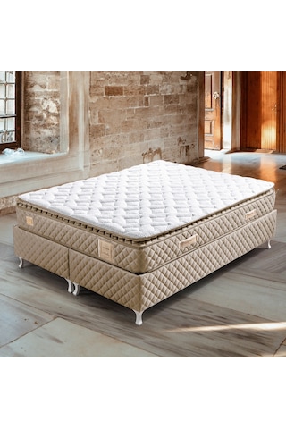 Setaymobilya Ortopedik Yatak, Stella Bej Pedli Ortopedik Yaylı Yatak