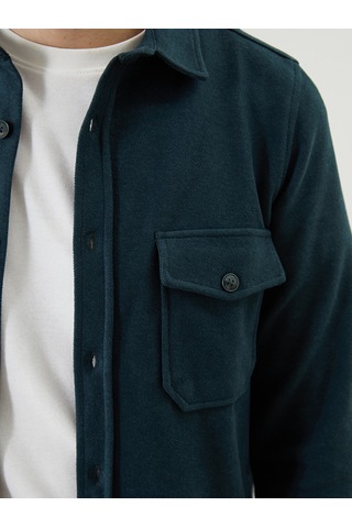 Lcwaıkıkı Classic Petrol Regular Fit Uzun Kollu Erkek Gömlek